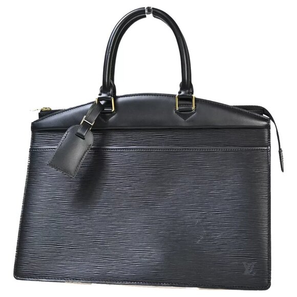 LOUIS VUITTON LV Logo Riviera Hand Bag Epi Leather Black France M48182 67YE386 - Picture 1 of 16